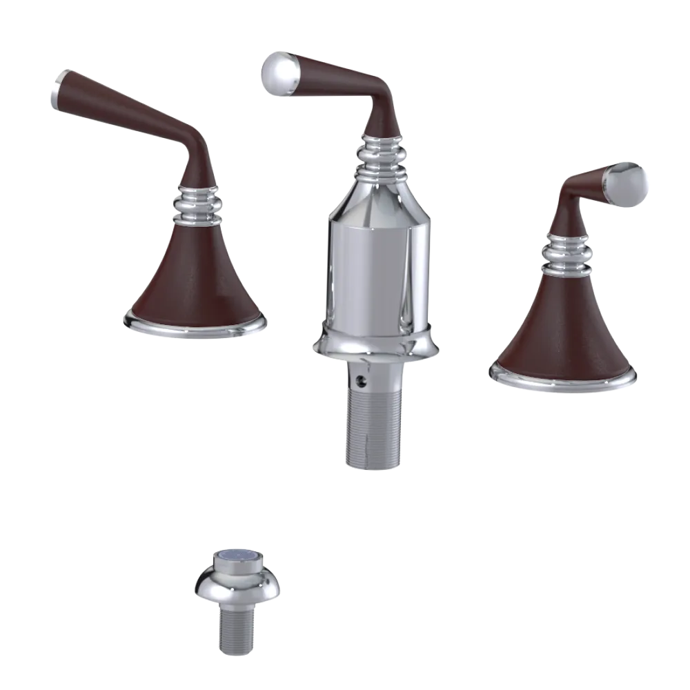 Rubinet Bidet Fitting with Spray, Diverter, and Vacum Breaker (Less Drain) Chrome