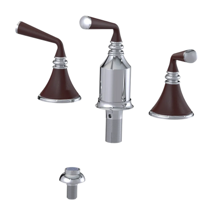Rubinet Bidet Fitting with Spray, Diverter, and Vacum Breaker (Less Drain) Chrome
