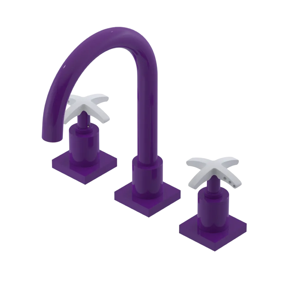 Rubinet Widespread Lav. Set. (less drain) Purple Haze