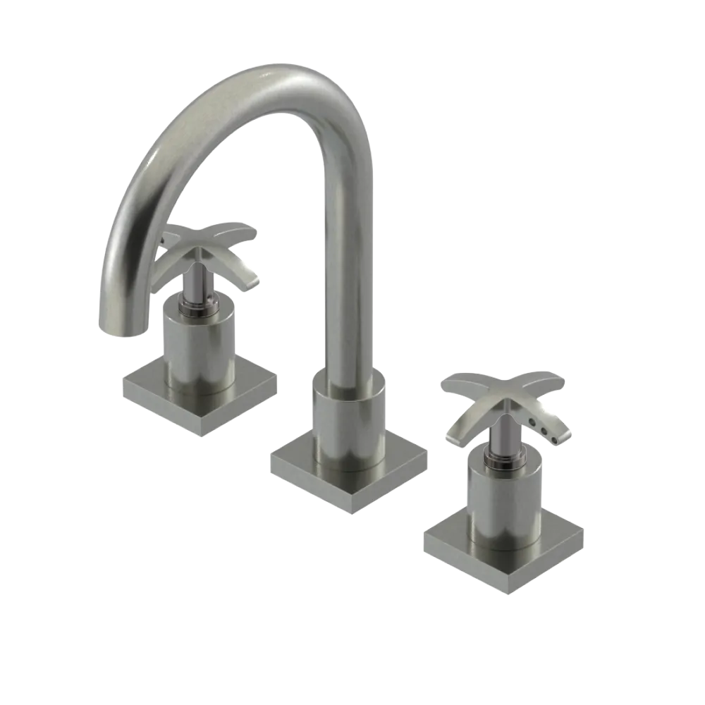 Rubinet Widespread Lav. Set. (less drain) Satin Nickel