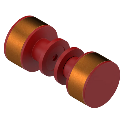 Rubinet Shower Door Knob (set) Maroon