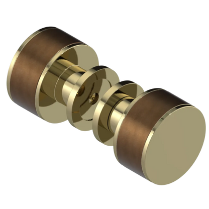 Rubinet Shower Door Knob (set) Natural Brass