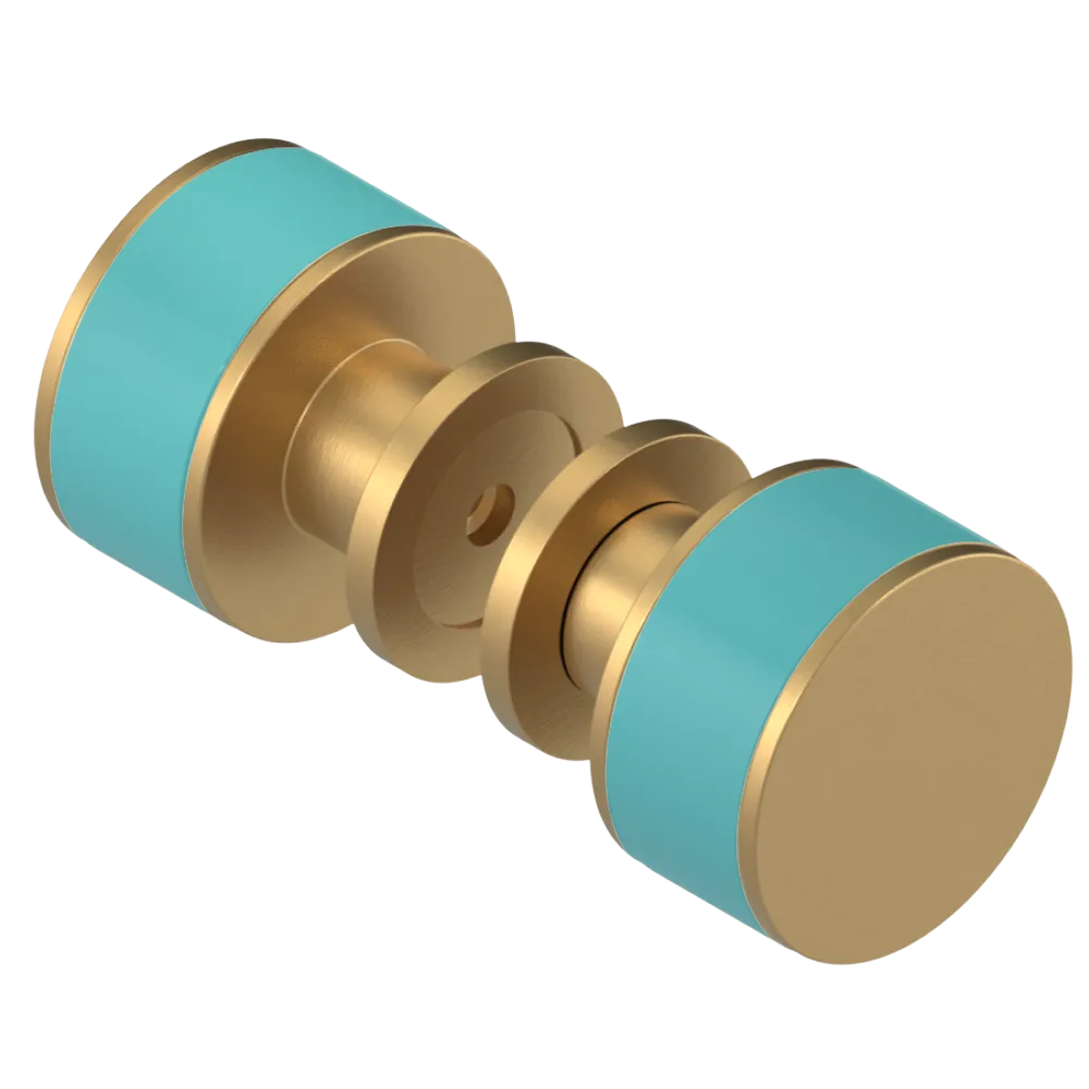 Rubinet Shower Door Knob (set) Satin Gold