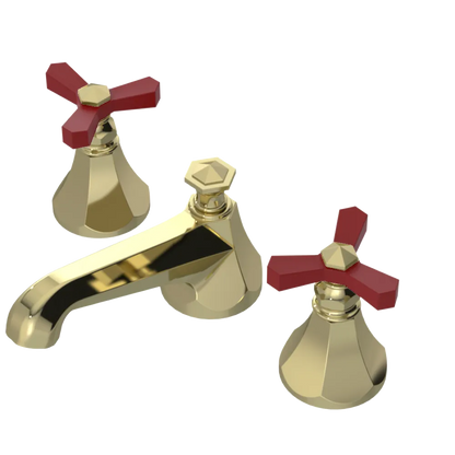 Rubinet Widespread Lav. Set. (less drain) Gold