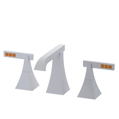 Rubinet Widespread Lav. Set. (less drain) Matt White