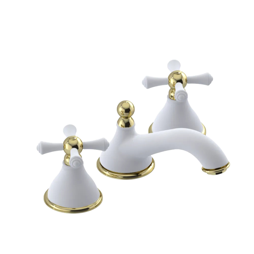 Rubinet Widespread Lav. Set. (less drain) Matt White