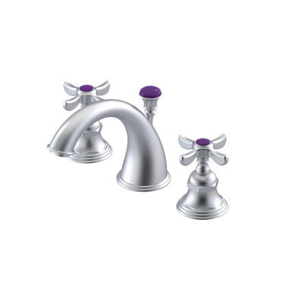 Rubinet Widespread Lav. Set. (less drain) Satin Chrome