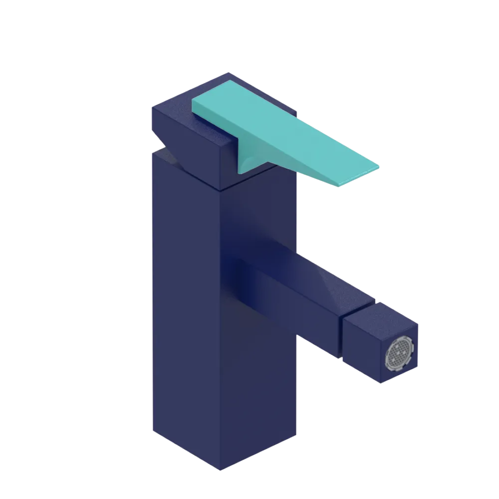 Rubinet Single Control Bidet Fitting (less drain) Midnight Blue