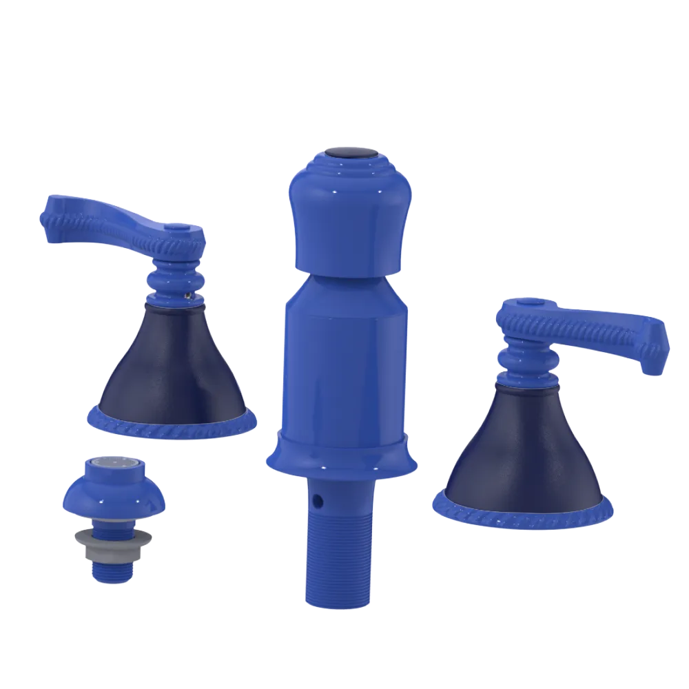 Rubinet Bidet Fitting with Spray, Diverter, and Vacum Breaker (Less Drain) Blu Jean