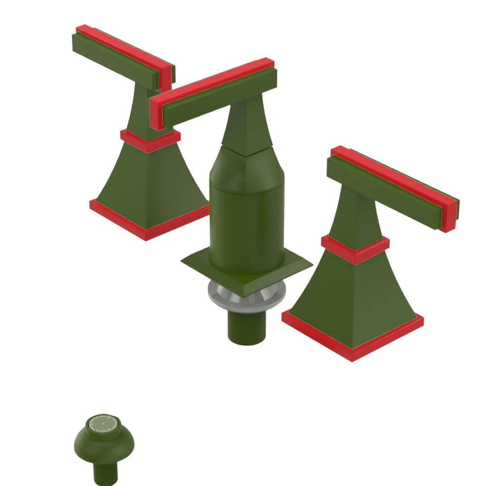 Rubinet Bidet Fitting with Spray, Diverter, and Vacum Breaker (Less Drain) Green Envy