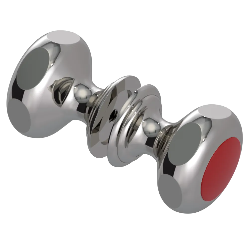 Rubinet Shower Door Knob (set) Polished Nickel