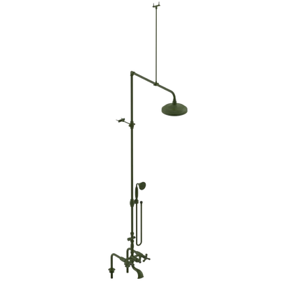 Rubinet Deck Mount Tub & Shower with Hand Held Shower Green Envy
