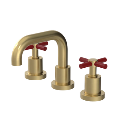 Rubinet Widespread Lav. Set. (less drain) Satin Brass