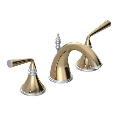 Rubinet Widespread Lav. Set. (less drain) Gold