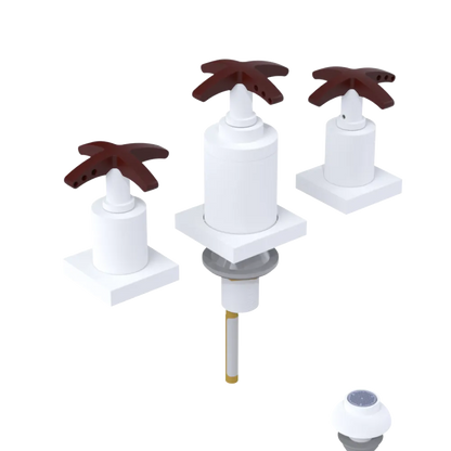 Rubinet Bidet Fitting with Spray, Diverter, and Vacuum Breaker (less drain) Matt White