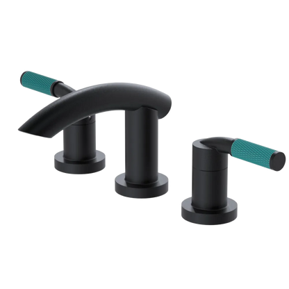 Rubinet Widespread Lav. Set. (less drain) Matt Black