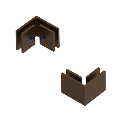 Rubinet 90 Glass to Glass Tuscan Brass