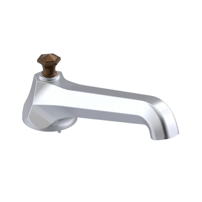 Rubinet Tub Filler Spout Deck Mount Satin Chrome