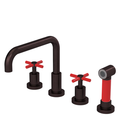 Rubinet Widespread Kitchen Set with Hand Spray Oil Rubbed Bronze