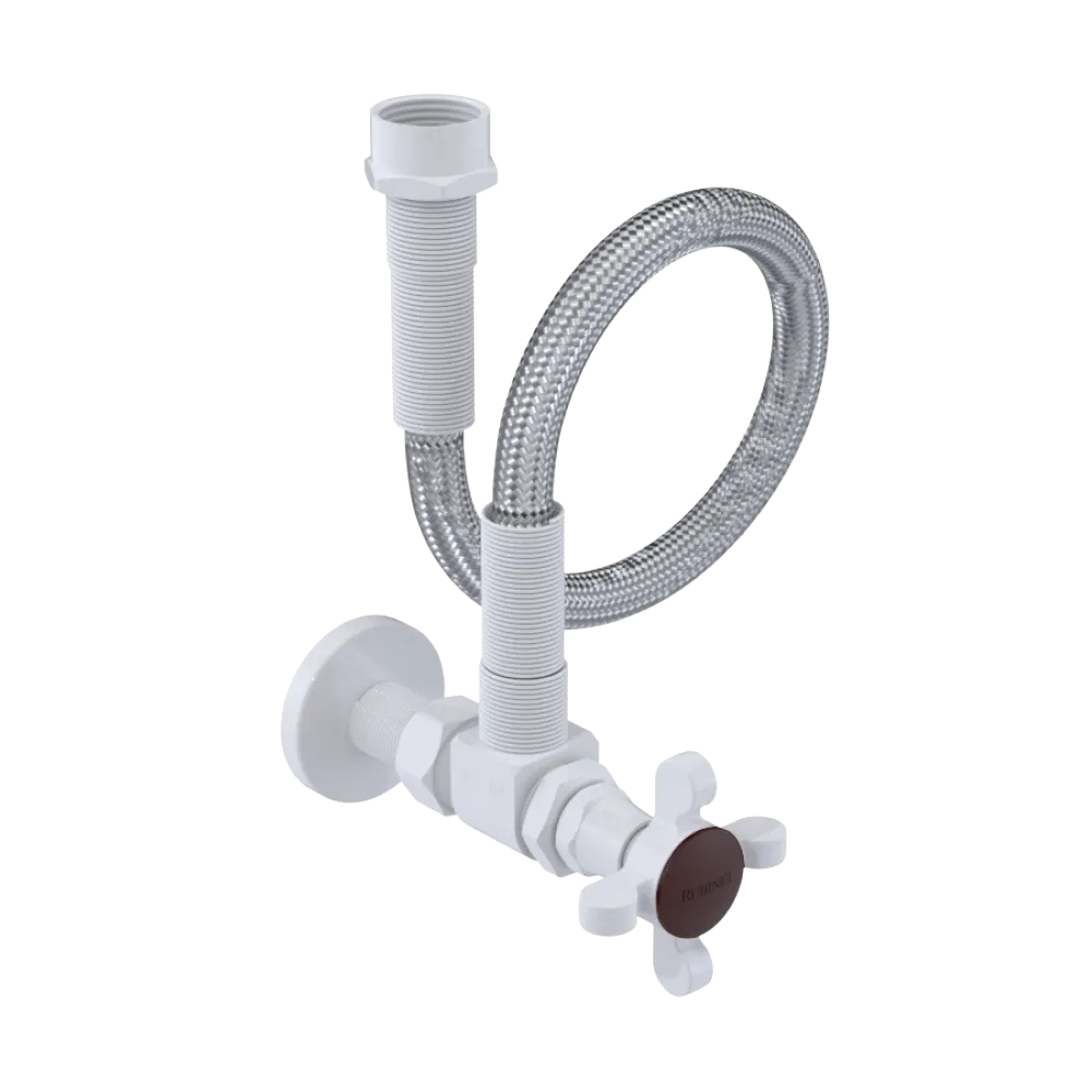 Rubinet Exposed Supply Kit (classic) x2 White