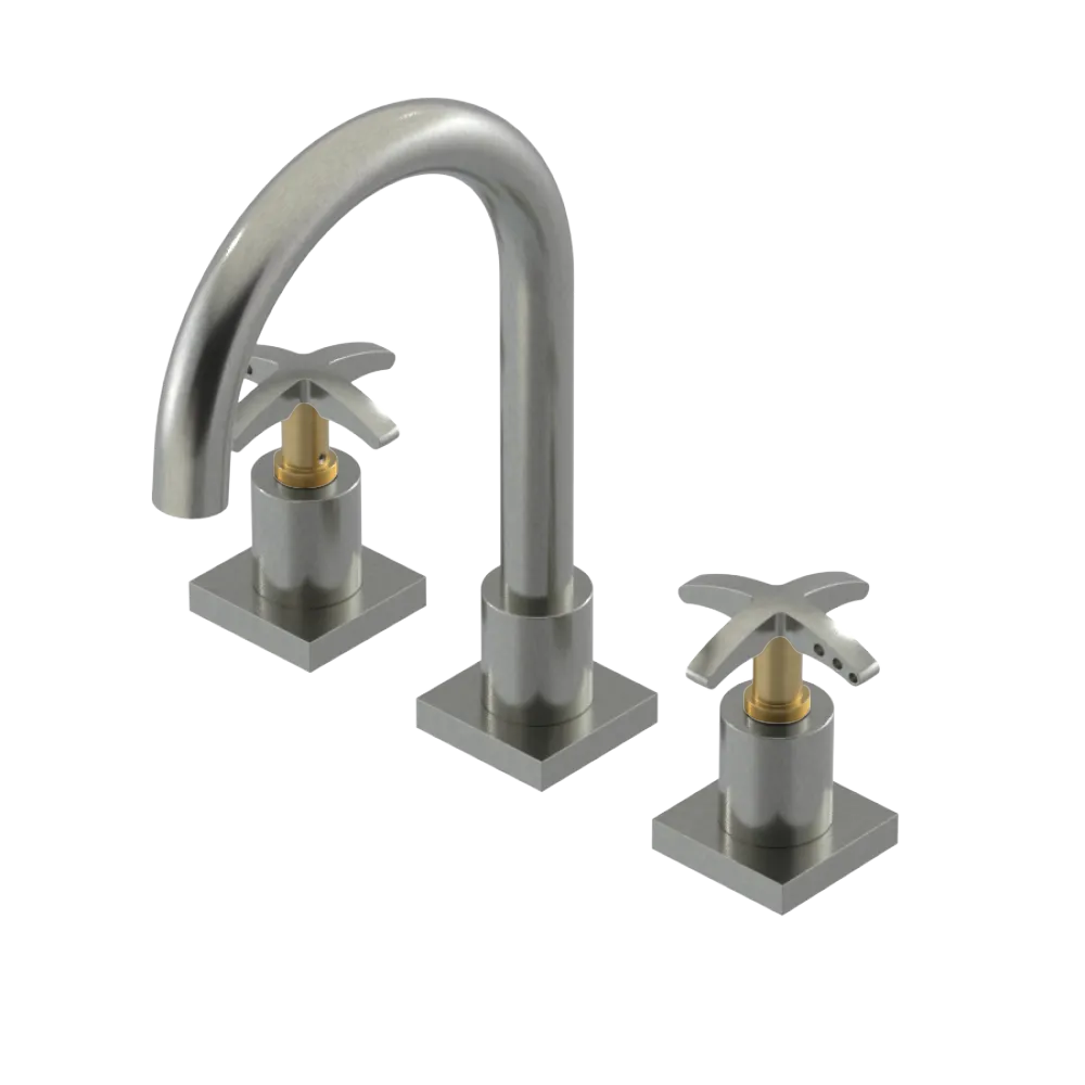 Rubinet Widespread Lav. Set. (less drain) Satin Nickel