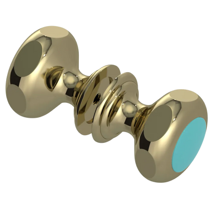 Rubinet Shower Door Knob (set) Natural Brass