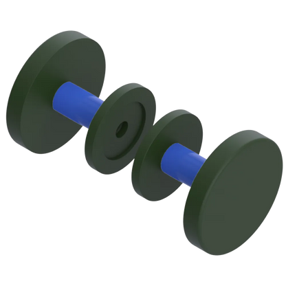 Rubinet Shower Door Knob (set) Green Envy