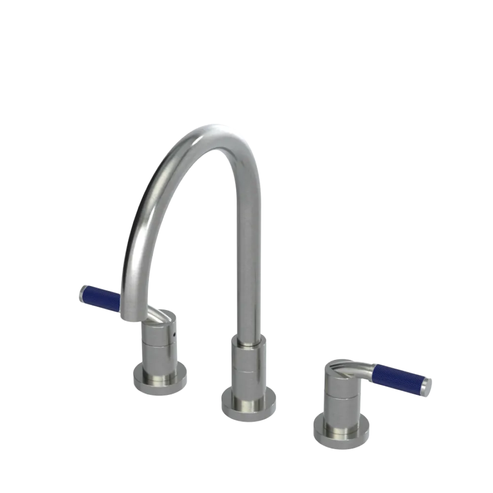 Rubinet Widespread Kitchen Set Satin Nickel