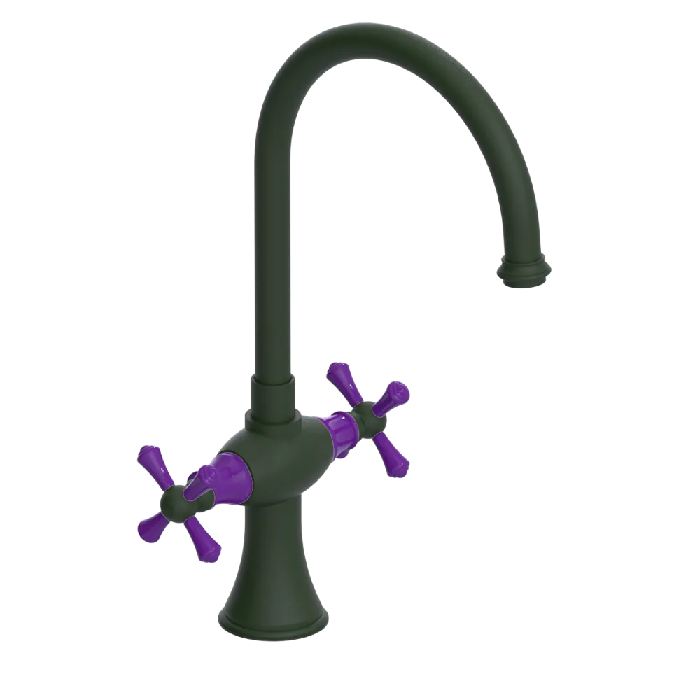 Rubinet Two Handle Single Hole Kitchen Set Green Envy