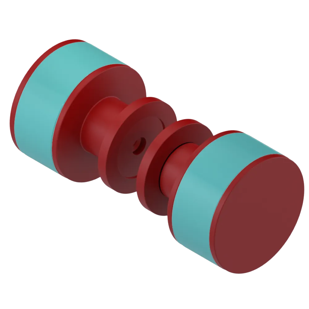 Rubinet Shower Door Knob (set) Maroon