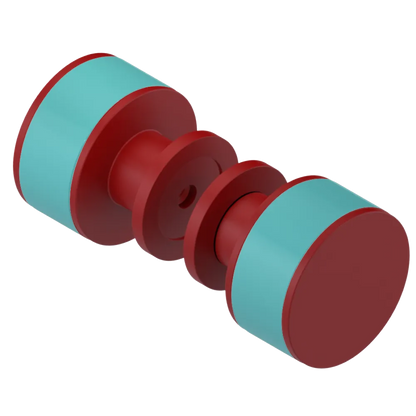 Rubinet Shower Door Knob (set) Maroon