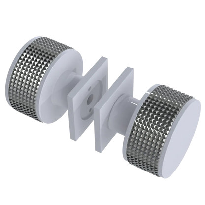 Rubinet Shower Door Knob (set) White