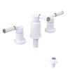 Rubinet Bidet Fitting with Spray, Diverter, and Vacum Breaker (Less Drain) White
