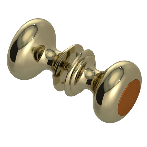 Rubinet Shower Door Knob (set) Natural Brass