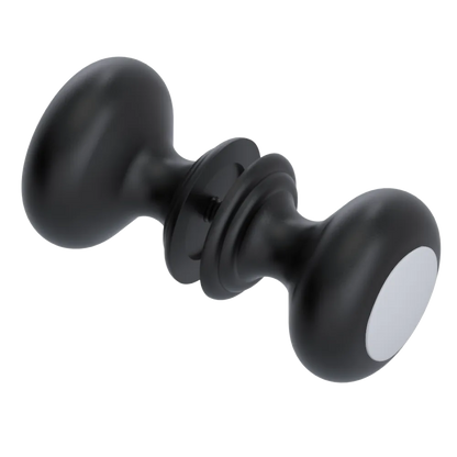 Rubinet Shower Door Knob (set) Matt Black