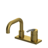 Rubinet 4" Centre Single Control Lav. Set. with Genesis spout (less drain) Antique Brass Matt