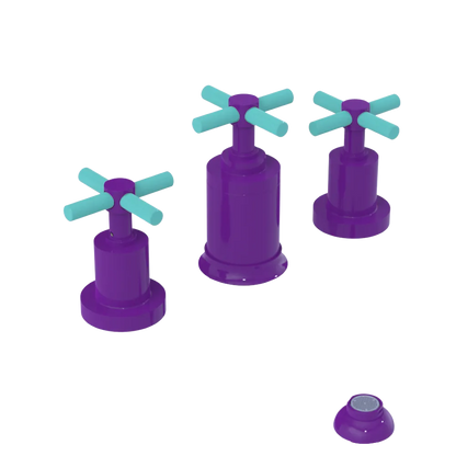 Rubinet Bidet Fitting with Spray, Diverter, and Vacuum Breaker (less drain) Purple Haze