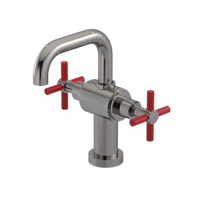 Rubinet Single Hole Dual Handle Lav. Set. (less drain) Polished Nickel