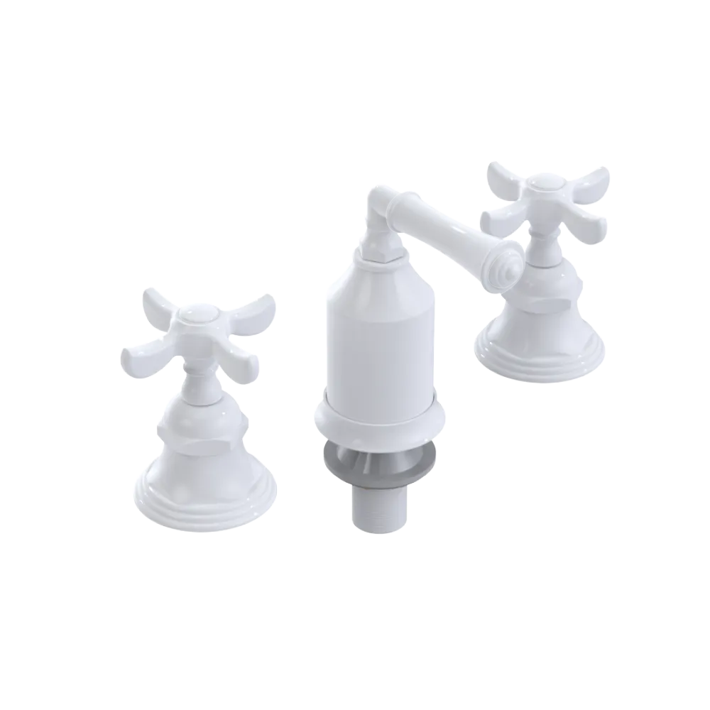 Rubinet Bidet Fitting with Spray, Diverter, and Vacum Breaker (Less Drain) White