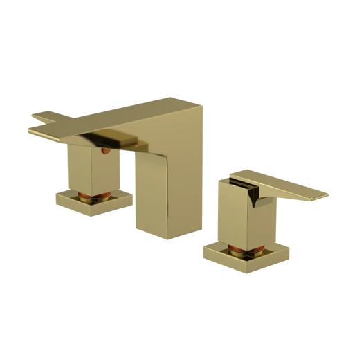 Rubinet Widespread Lav. Set. (less drain) Natural Brass