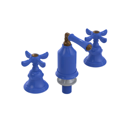 Rubinet Bidet Fitting with Spray, Diverter, and Vacum Breaker (Less Drain) Blu Jean