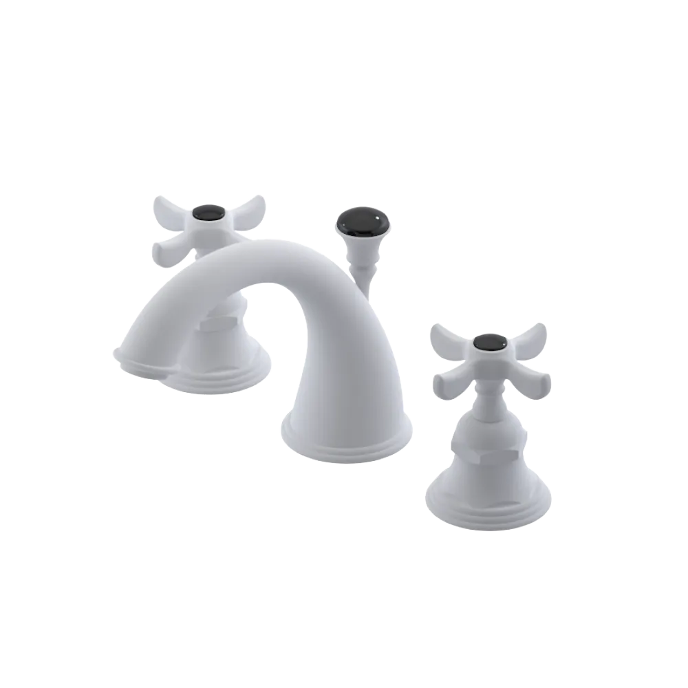 Rubinet Widespread Lav. Set. (less drain) Matt White