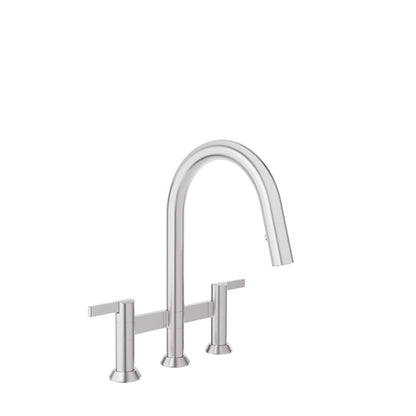 Baril Bridge kitchen faucet with 2-function pull-down spray