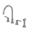 Rubinet Widespread Kitchen Set with Hand Spray Satin Nickel