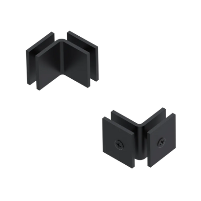 Rubinet 90 Glass to Glass Open Face Matt Black