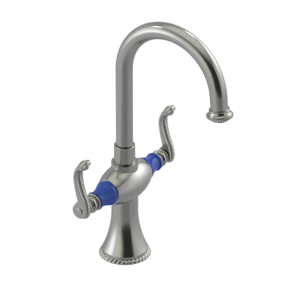 Rubinet Single Hole Dual Handle Lav. Set. (less drain) Satin Nickel