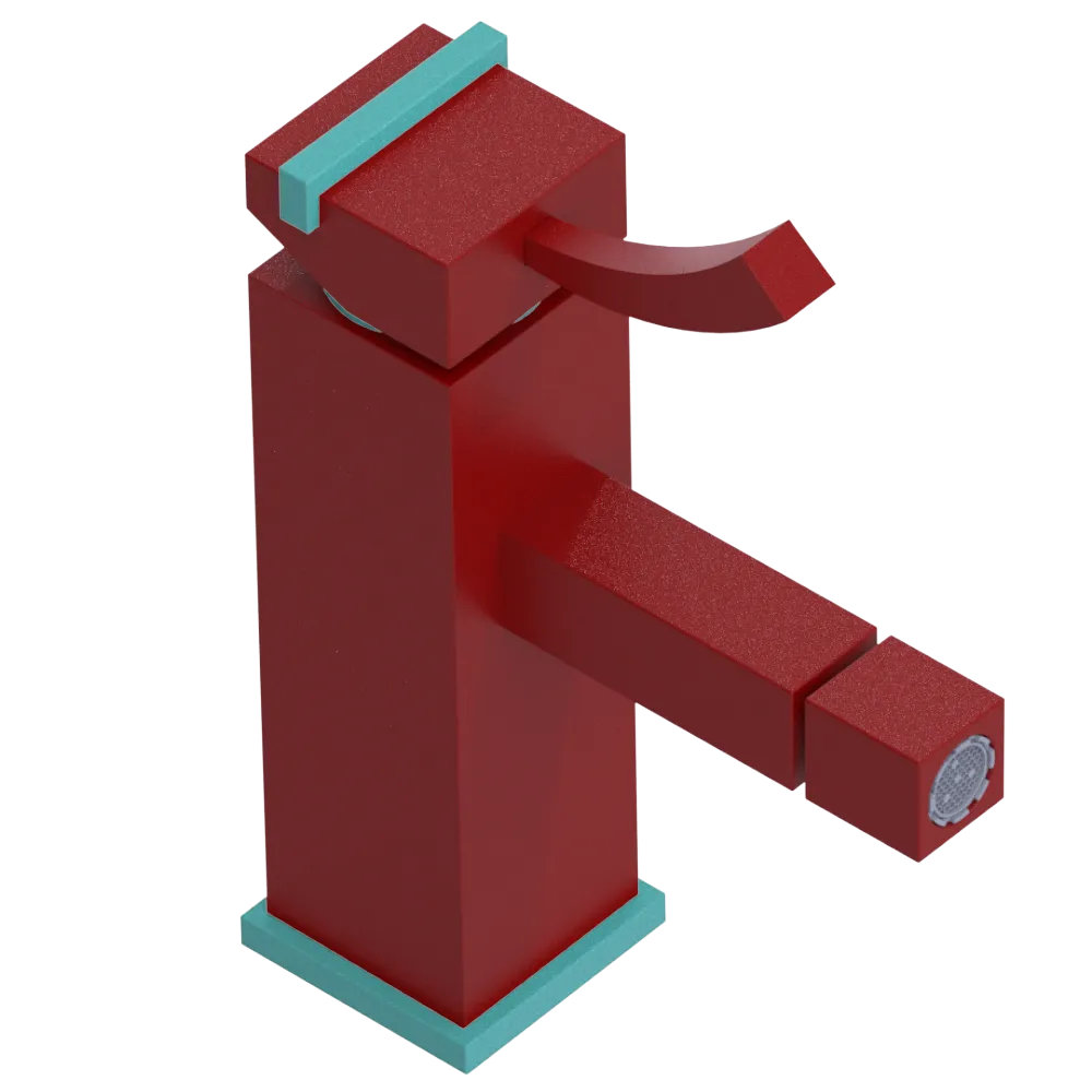 Rubinet Single Control Bidet Fitting (less drain) Maroon