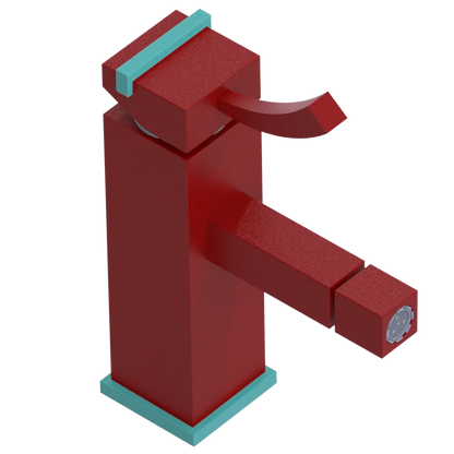 Rubinet Single Control Bidet Fitting (less drain) Maroon