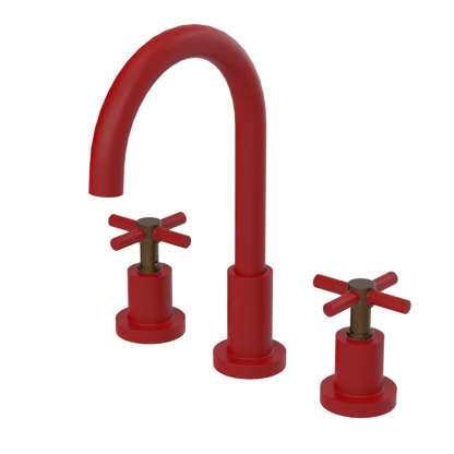 Rubinet Widespread Kitchen Set with LaSalle Spout Maroon