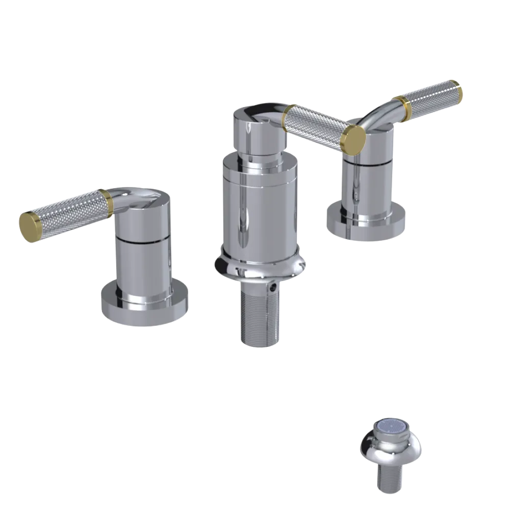 Rubinet Bidet Fitting with Spray, Diverter, and Vacum Breaker (Less Drain) Chrome